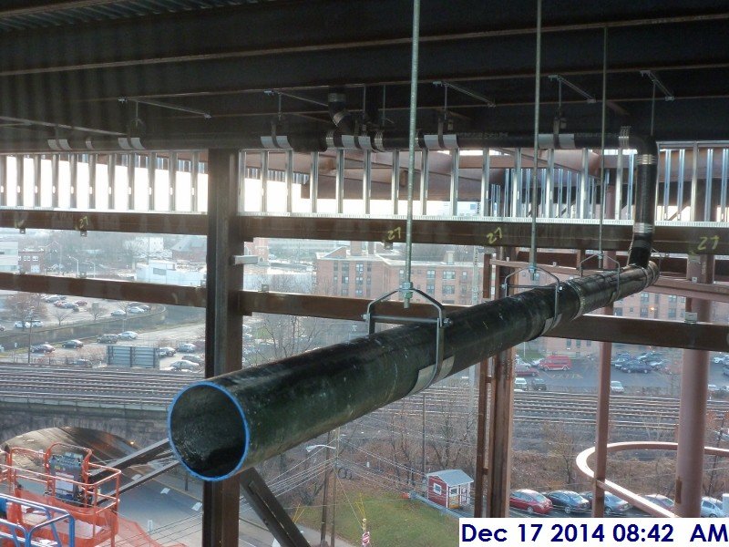 Installed storm piping at the high roof Facing South-East
